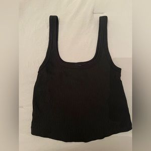 Black plain tank top